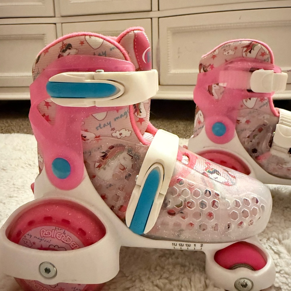 Disney Pink and White Kids Roller Skates